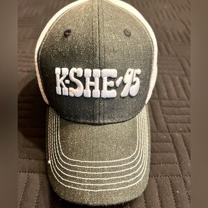 K-SHE 95 Radio Saint Louis, MO. Adjustable Cap Hat Gray White